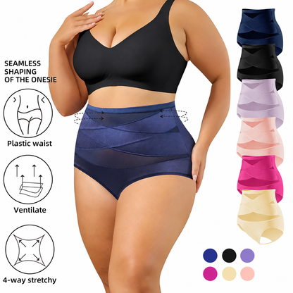 Women's Sheer High Waist Shaping Underwear, Sexy Mesh Shapewear Panty ✨