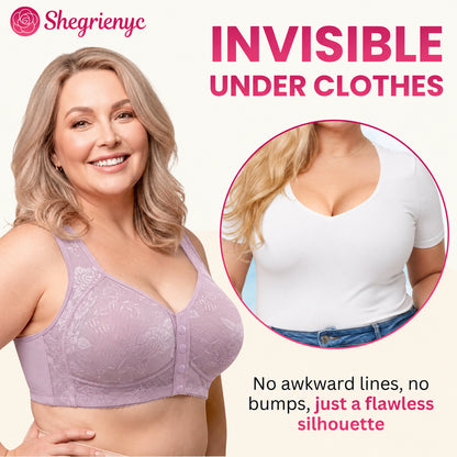 OREVYNA- Front Closure Breathable Cotton Lifting Bra for Seniors