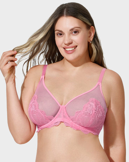 Full-Coverage Lace Minimizer Bra